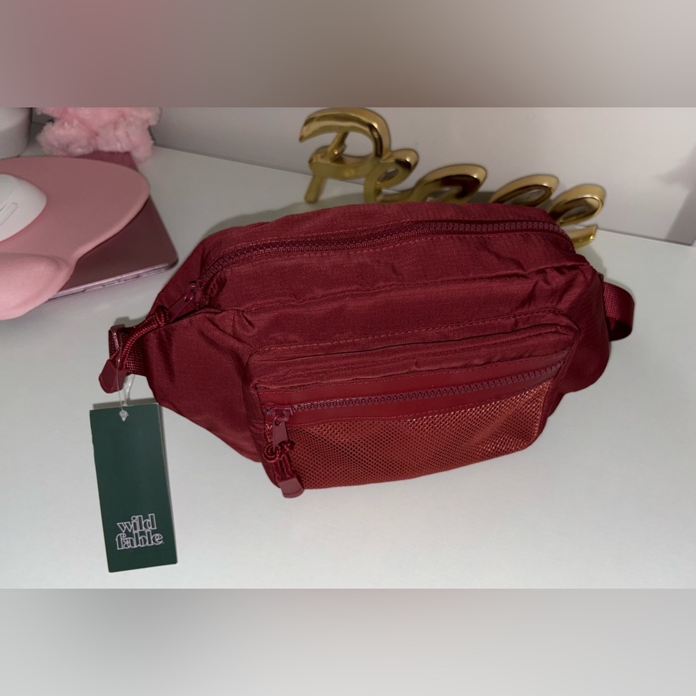 Wild Fable Deep Red Men's Belt Bag